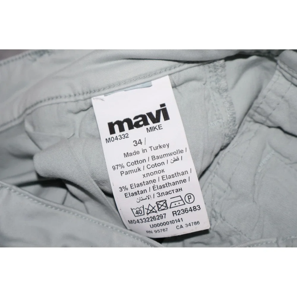 Mavi Jeans Mike Shorts Mens 34 Light Blue Chino Cotton Blend M04332 **